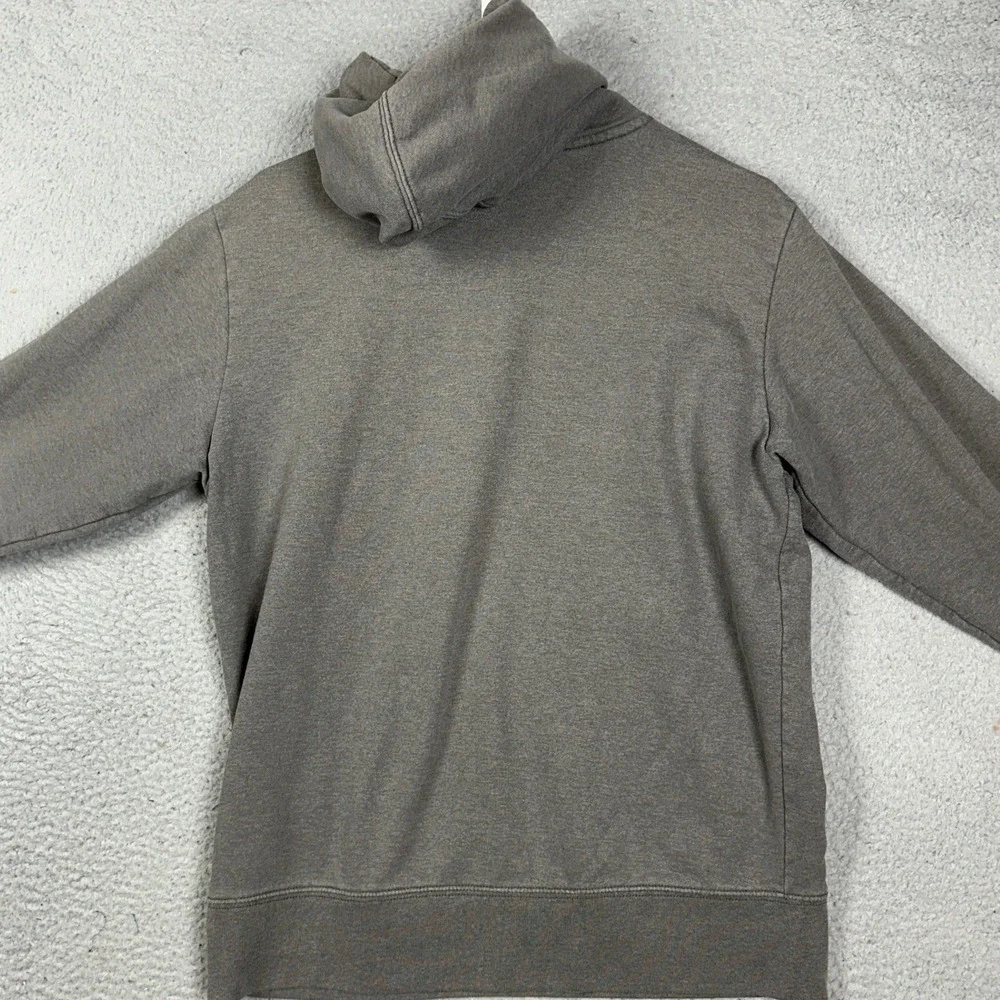 The North Face Hoodie Mens Medium Grey Neon Green Graphic Pullover Sweatshirt